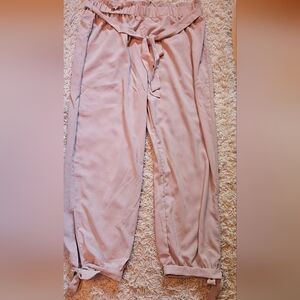 SHEIN Cream Tie-Waist Joggers